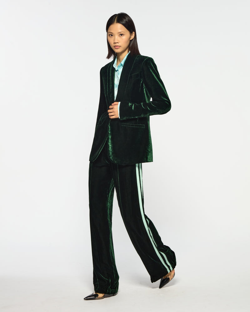 Velvet Blazer - Dark Green SERENA BUTE