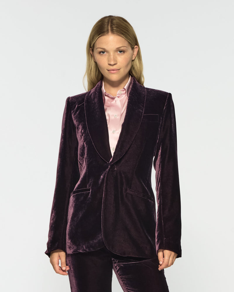 Velvet Blazer - Plum Purple picture #1