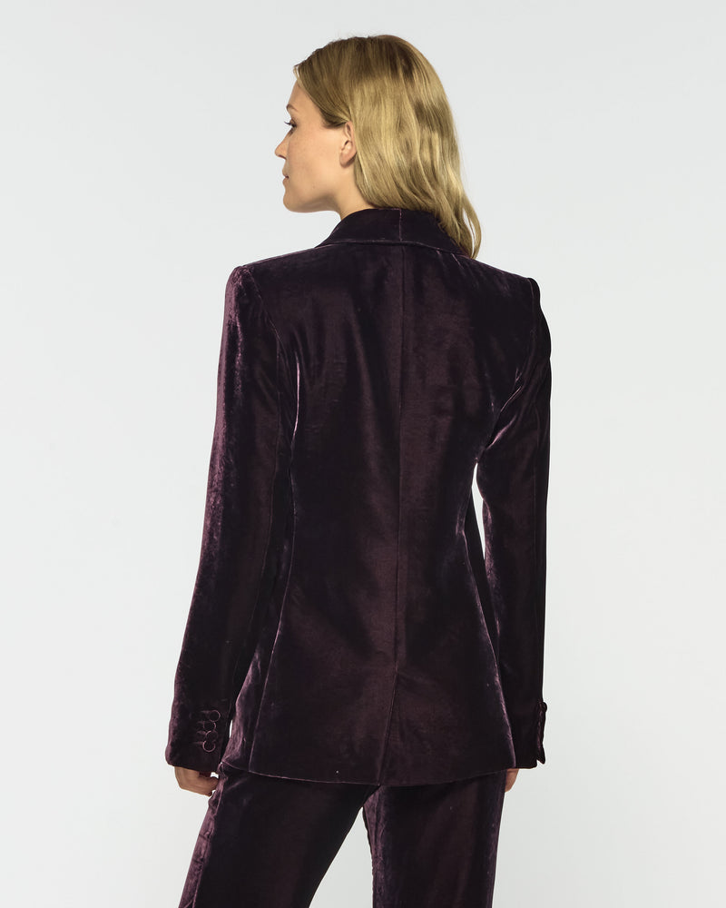 Velvet Blazer - Plum Purple picture #4