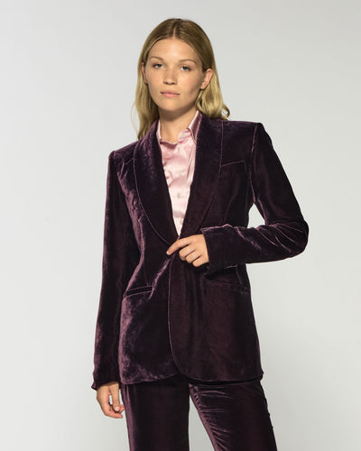 Velvet Blazer - Plum Purple SERENA BUTE