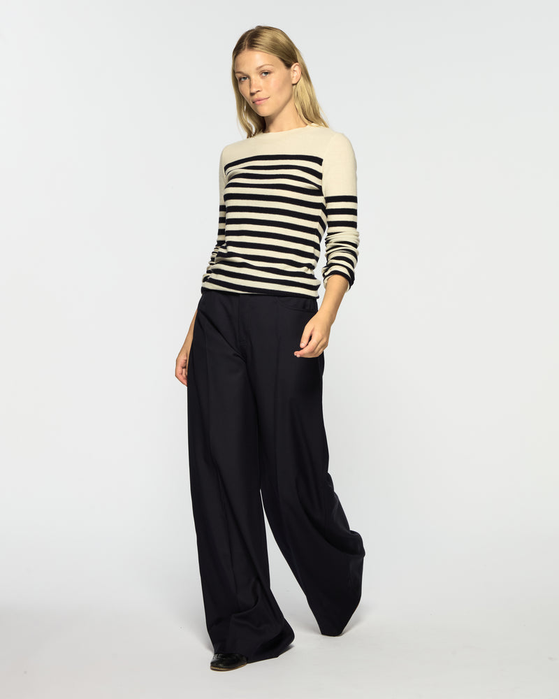 Wide Leg Jean - Navy Blue Wool picture #3