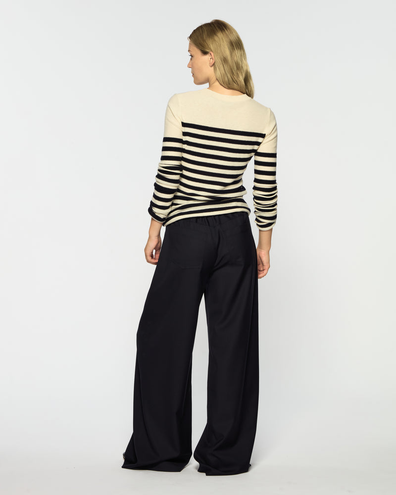 Wide Leg Jean - Navy Blue Wool picture #4