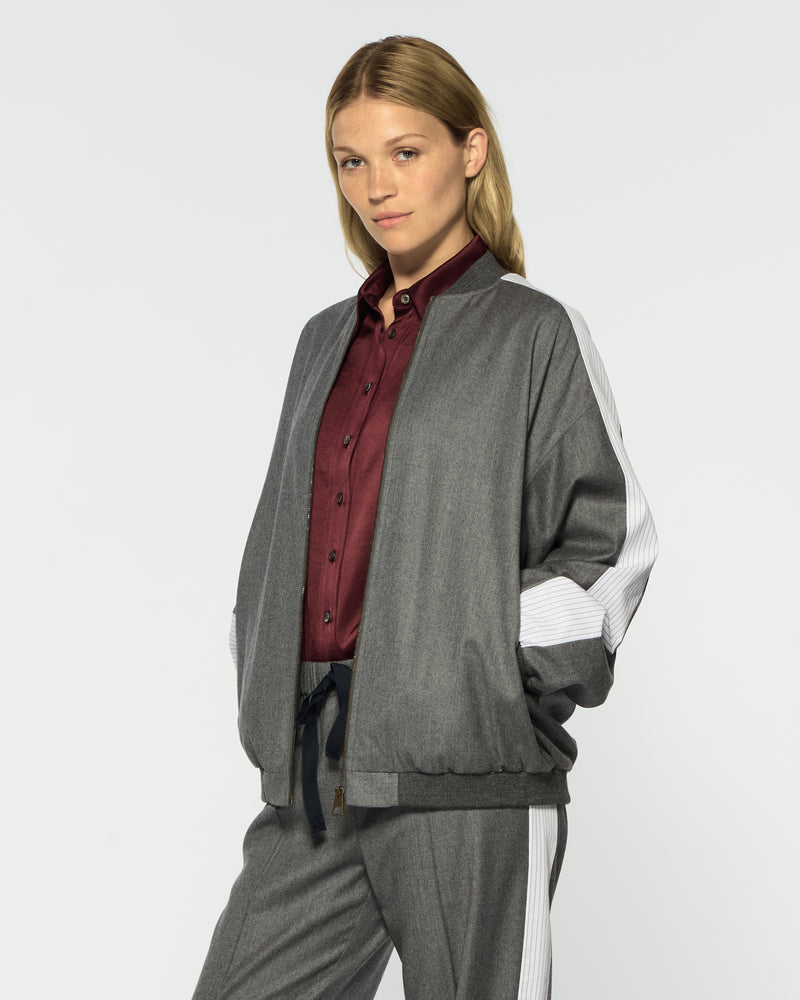 Bomber Jacket - Dark Grey Wool picture #1