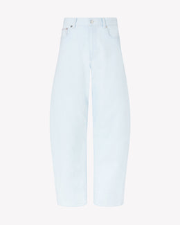 Barrel Leg Denim Jeans - Light Blue