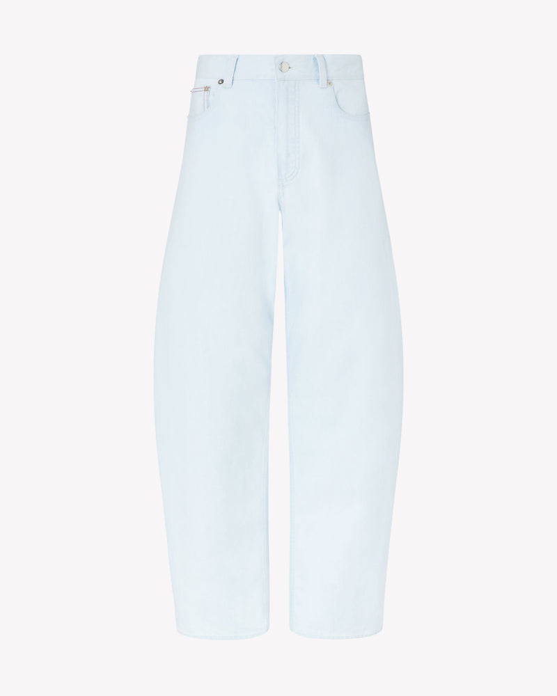 Barrel Leg Denim Jeans - Light Blue picture #1