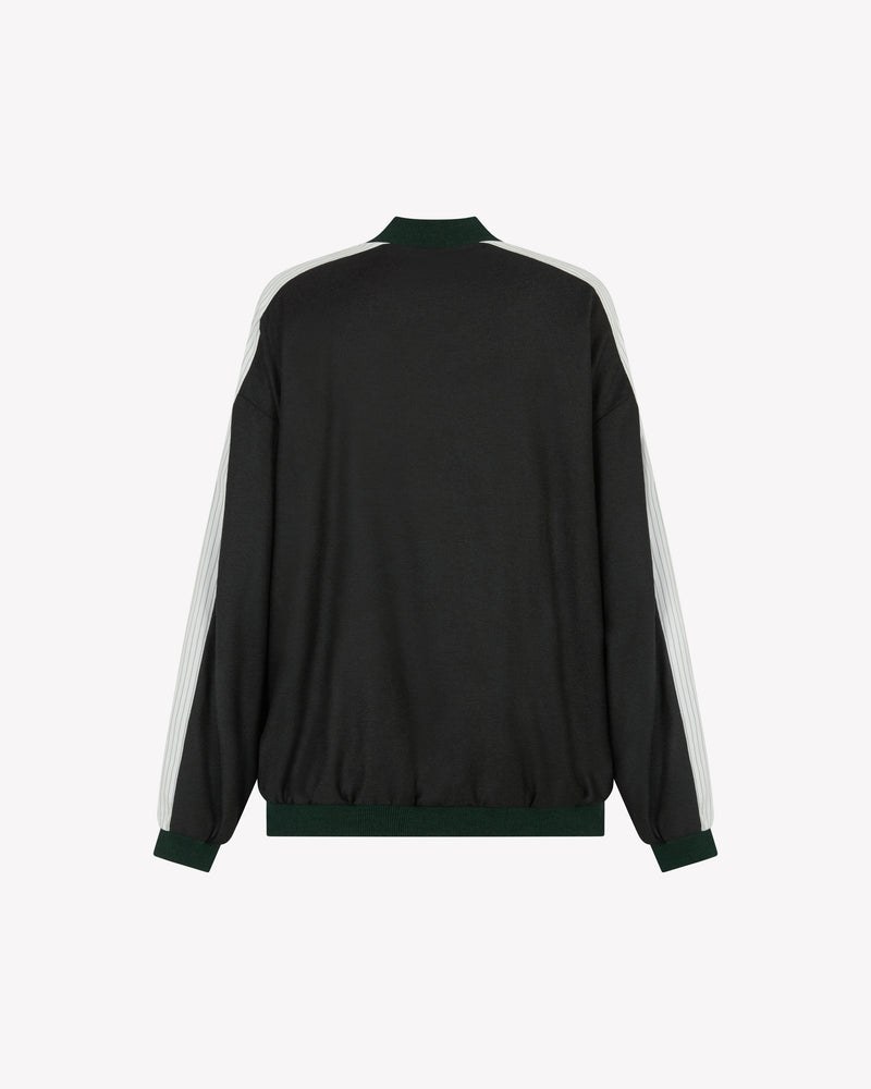 Cashmere Blend Bomber Jacket - Dark Green SERENA BUTE