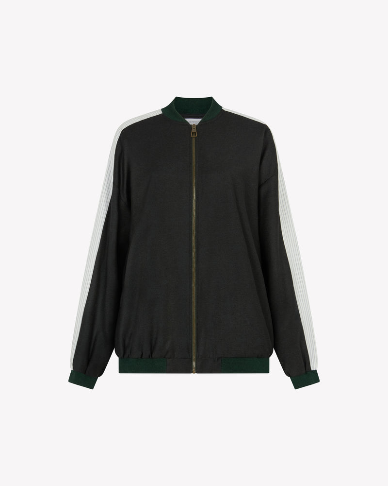 Bomber Jacket - Dark Green Wool picture #2