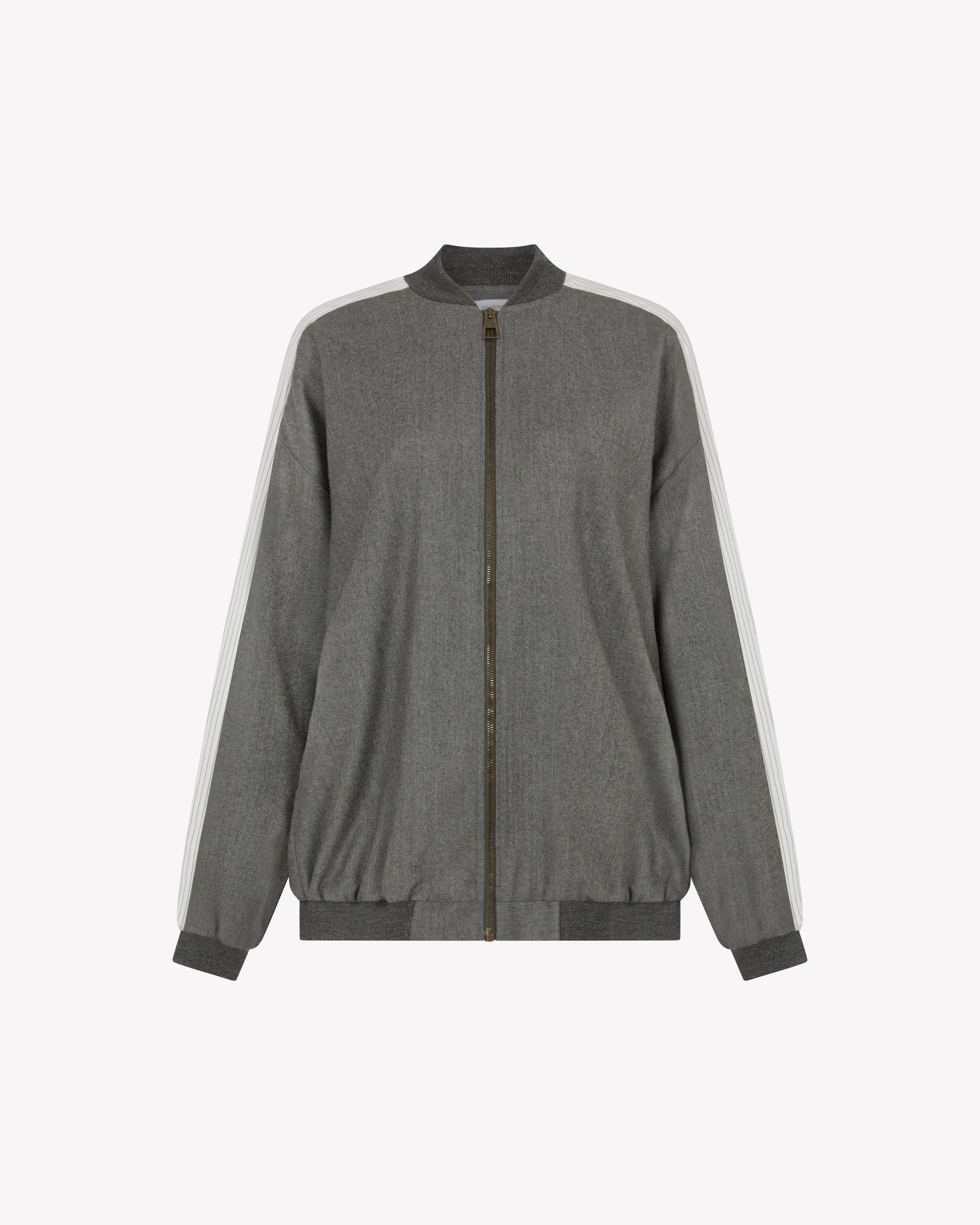 Bomber Jacket - Dark Grey Wool