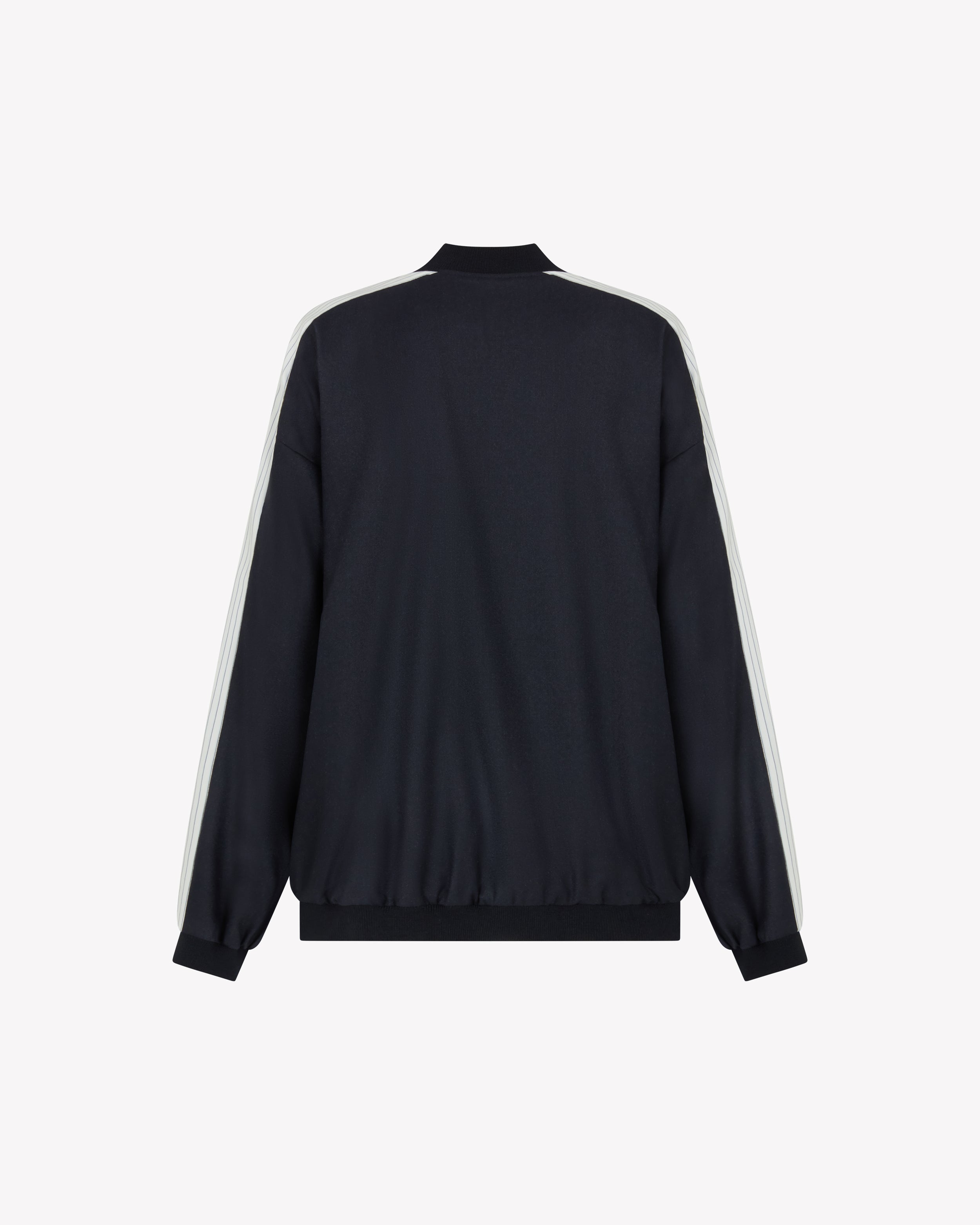 Bomber Jacket - Navy Blue Wool