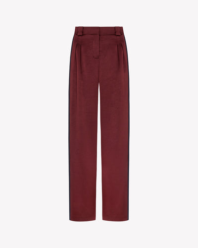 Boyfriend Trouser - Burgundy SERENA BUTE