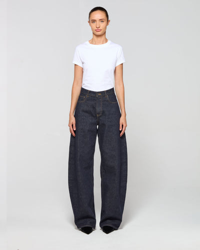 Denim Barrel Leg Jeans - Indigo SERENA BUTE