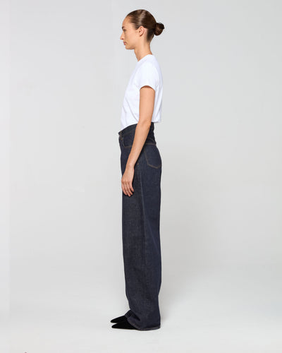 Denim Barrel Leg Jeans - Indigo SERENA BUTE