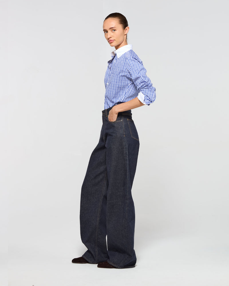 Denim Barrel Leg Jeans - Indigo SERENA BUTE