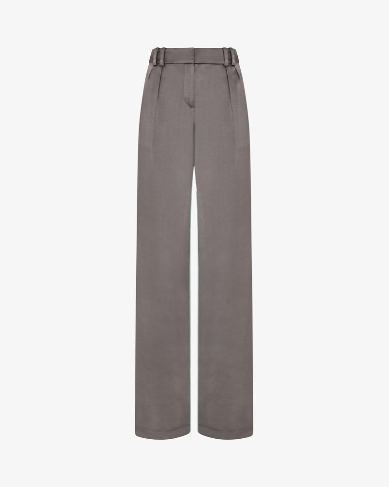 Satin Boyfriend Trouser '25 - Charcoal picture #2