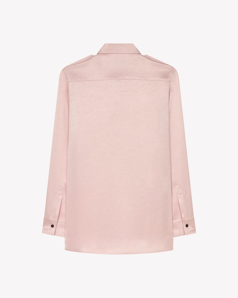 Satin Cargo Shirt - Pale Pink SERENA BUTE