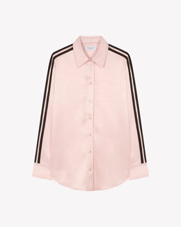 Satin Classic Shirt - Pale Pink