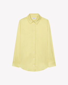 Satin Classic Shirt - Pastel Yellow