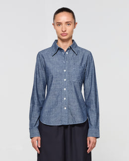 Chambray Serena Shirt - Dark Navy