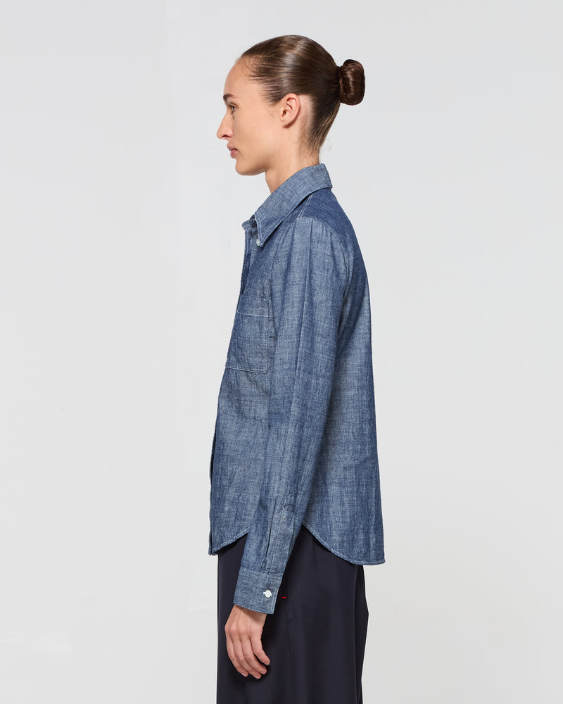 Chambray Serena Shirt - Dark Navy SERENA BUTE