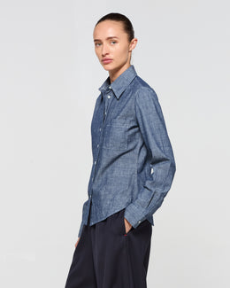 Chambray Serena Shirt - Dark Navy