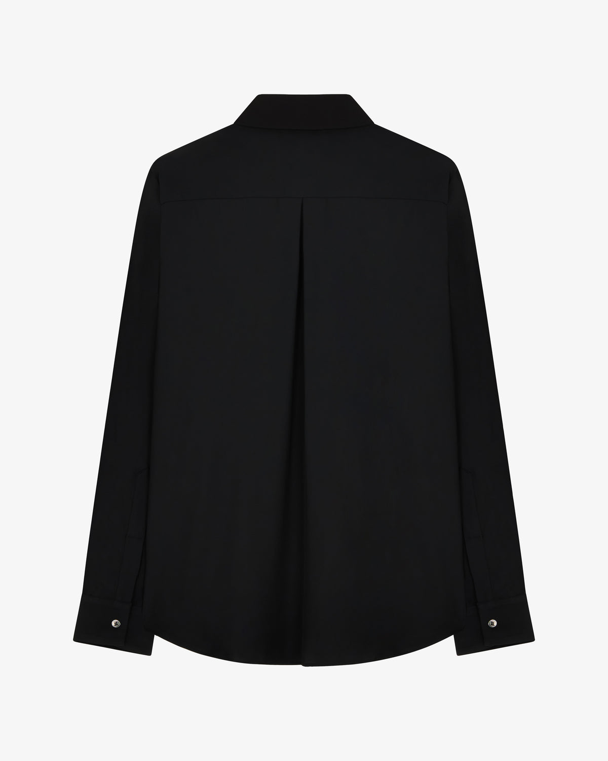 Classic Shirt with Georgette Trim - Black