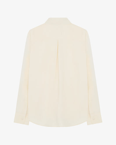 Classic Shirt with Georgette Trim - Cream SERENA BUTE