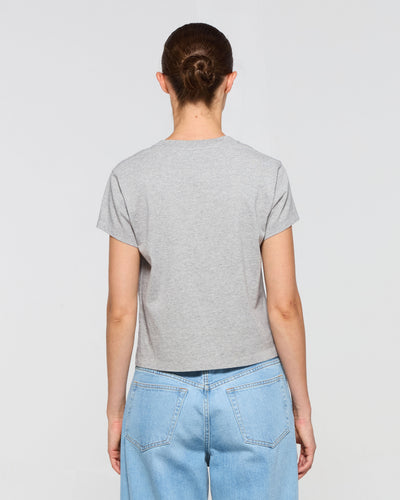 Classic Cotton Short Sleeve T-Shirt - Grey SERENA BUTE