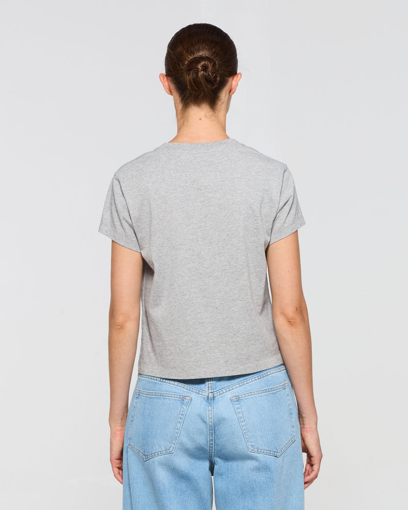 Classic Cotton Short Sleeve T-Shirt - Grey SERENA BUTE