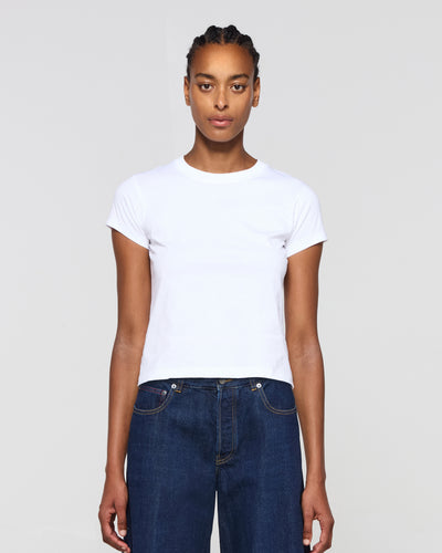 Classic Cotton Short Sleeve T-Shirt - White SERENA BUTE