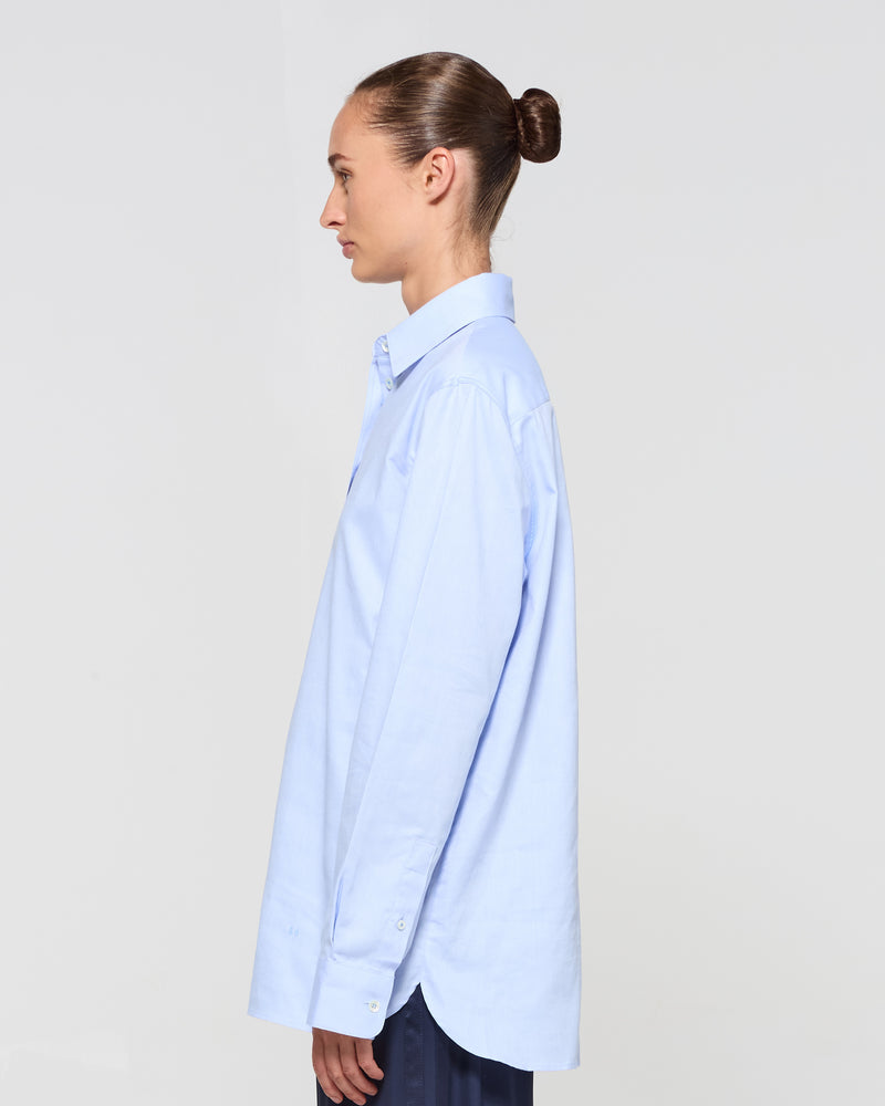 Cotton Boyfriend Shirt - Pale Blue picture #2