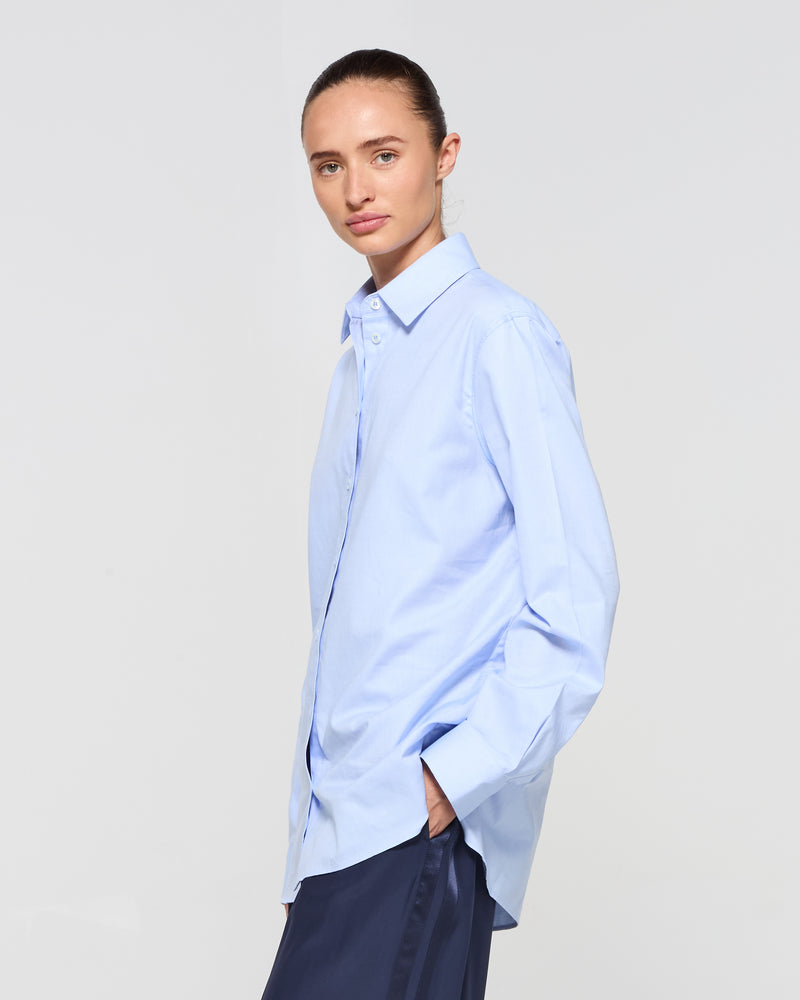 Cotton Boyfriend Shirt - Pale Blue picture #3