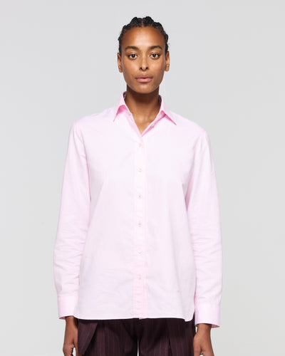 Cotton Boyfriend Shirt - Pale Pink SERENA BUTE