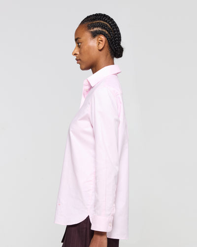 Cotton Boyfriend Shirt - Pale Pink SERENA BUTE