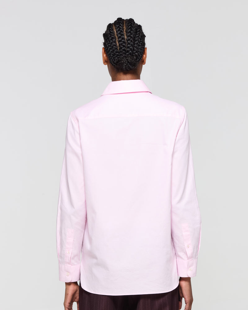 Cotton Boyfriend Shirt - Pale Pink SERENA BUTE