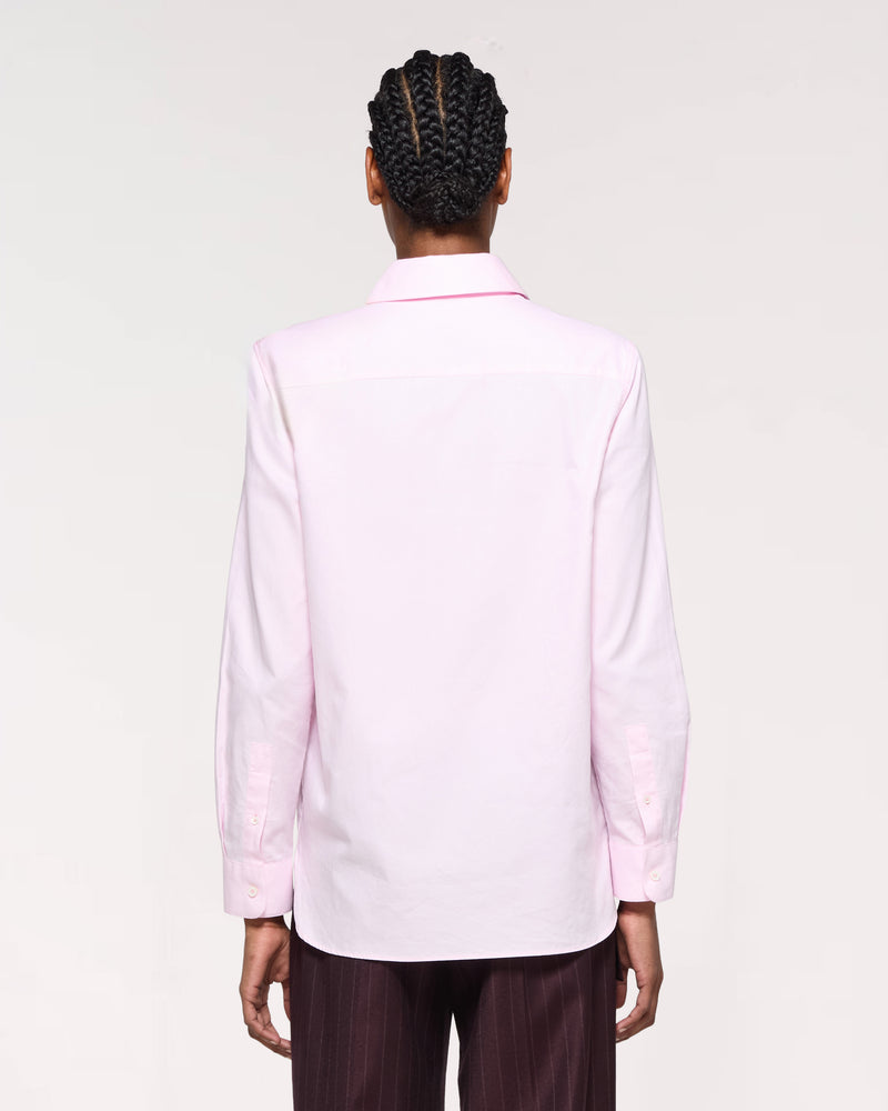 Cotton Boyfriend Shirt - Pale Pink SERENA BUTE