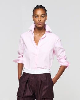 Cotton Boyfriend Shirt - Pale Pink