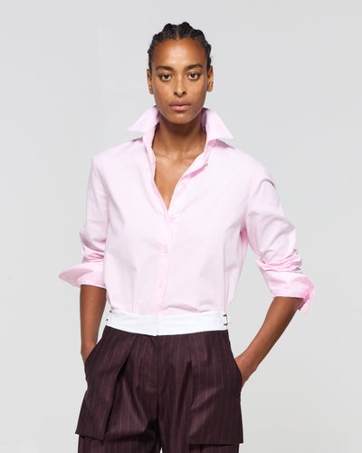 Cotton Boyfriend Shirt - Pale Pink SERENA BUTE
