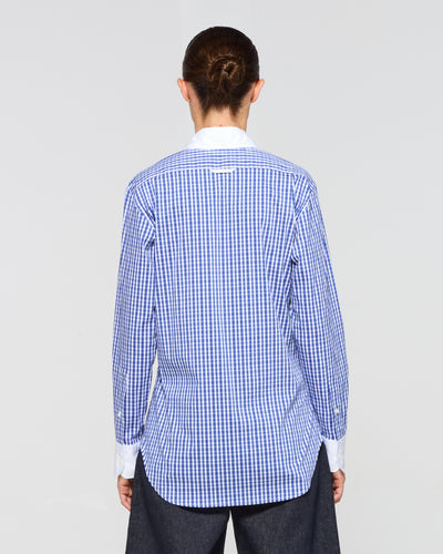 Cotton Johnny Shirt - Blue Check SERENA BUTE