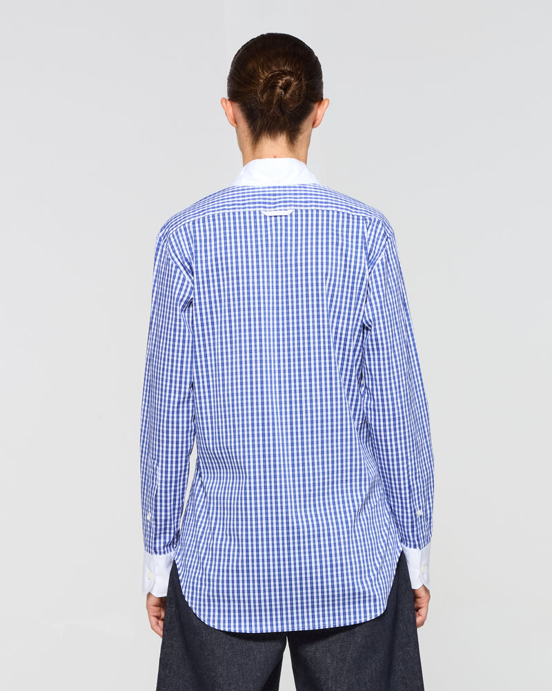 Cotton Johnny Shirt - Blue Check SERENA BUTE