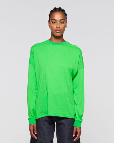 Cotton Long Sleeve T-Shirt - Classic Green SERENA BUTE
