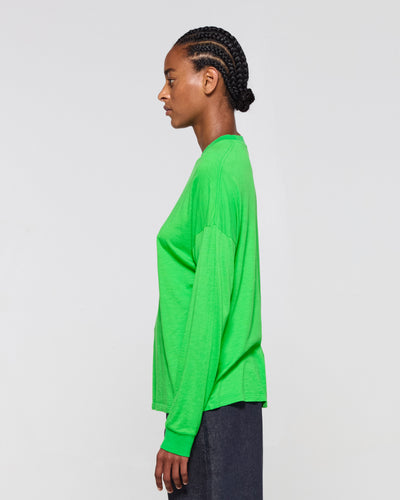Cotton Long Sleeve T-Shirt - Classic Green SERENA BUTE