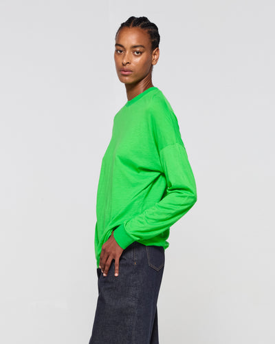 Cotton Long Sleeve T-Shirt - Classic Green SERENA BUTE