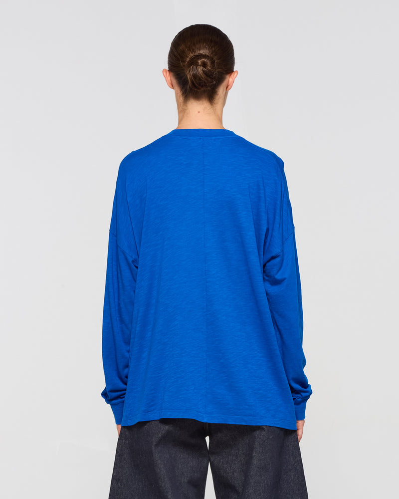 Cotton Long Sleeve T-Shirt - Lapis Blue picture #4