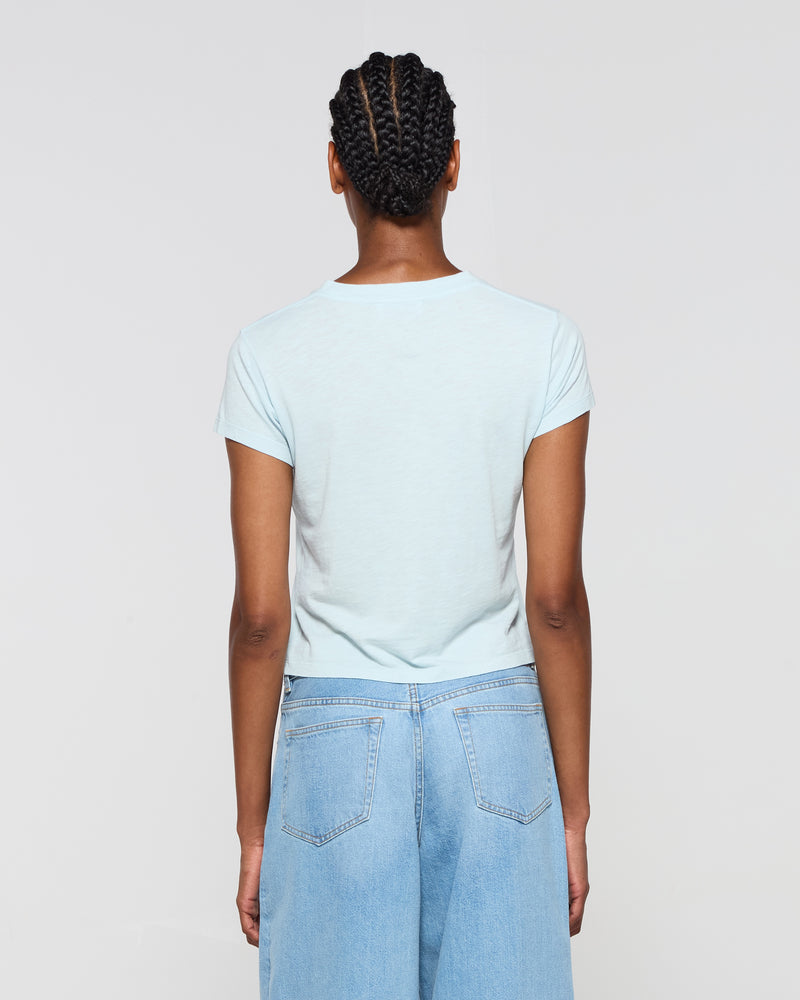 Cotton Short Sleeve T-Shirt - Pale Blue picture #4