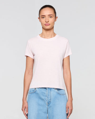 Cotton Short Sleeve T-Shirt - Pale Pink SERENA BUTE