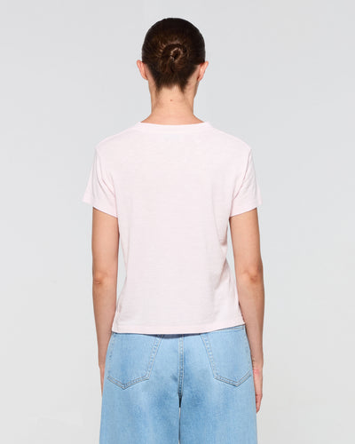 Cotton Short Sleeve T-Shirt - Pale Pink SERENA BUTE