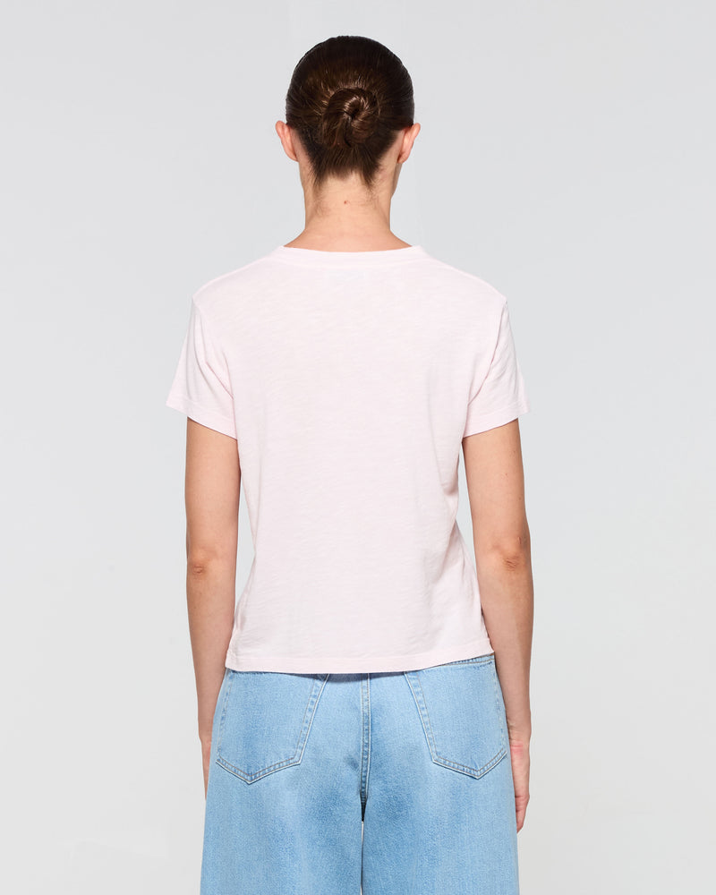 Cotton Short Sleeve T-Shirt - Pale Pink SERENA BUTE