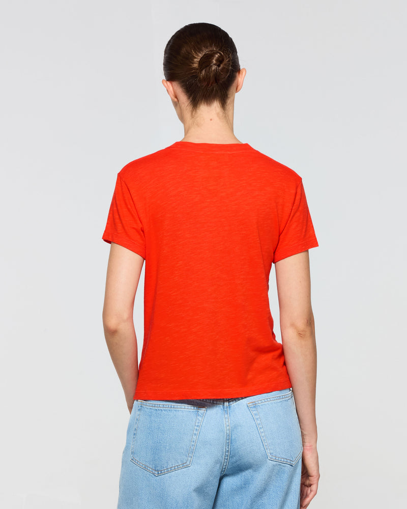 Cotton Short Sleeve T-Shirt - Red SERENA BUTE