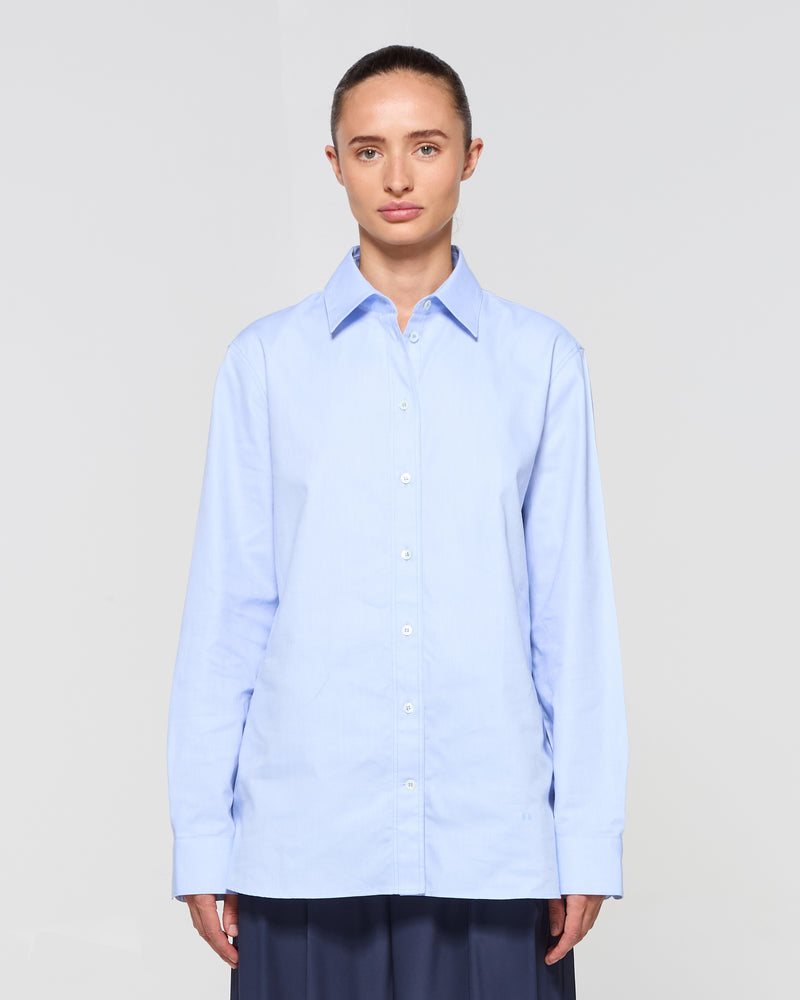 Cotton Boyfriend Shirt - Pale Blue picture #1