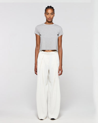 Cross Pleat Trouser - Ecru SERENA BUTE